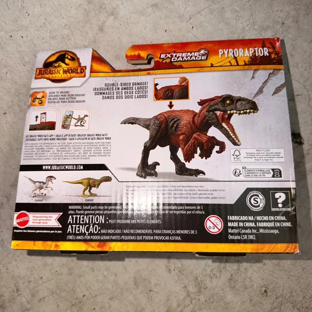 Jurassic World Dominion Pyroraptor Extreme Damage Dino Mattel 2021